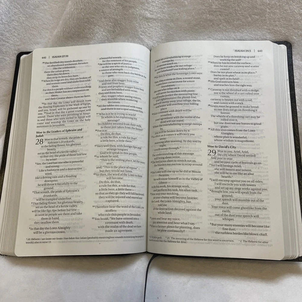 Zondervan NIV Holy Bible Black‎ Bonded Leather Personalized 9780310435648